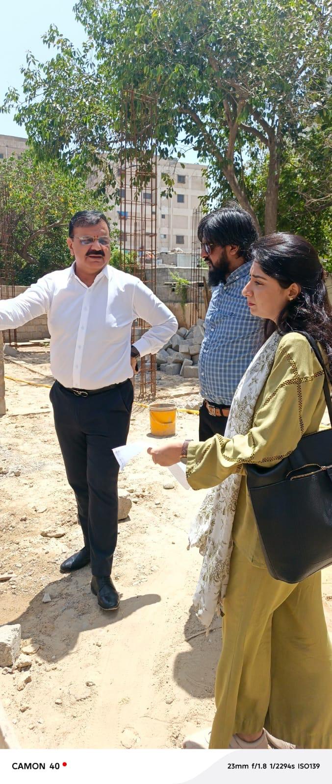 Coordination meeting with department officials on the Barrack site