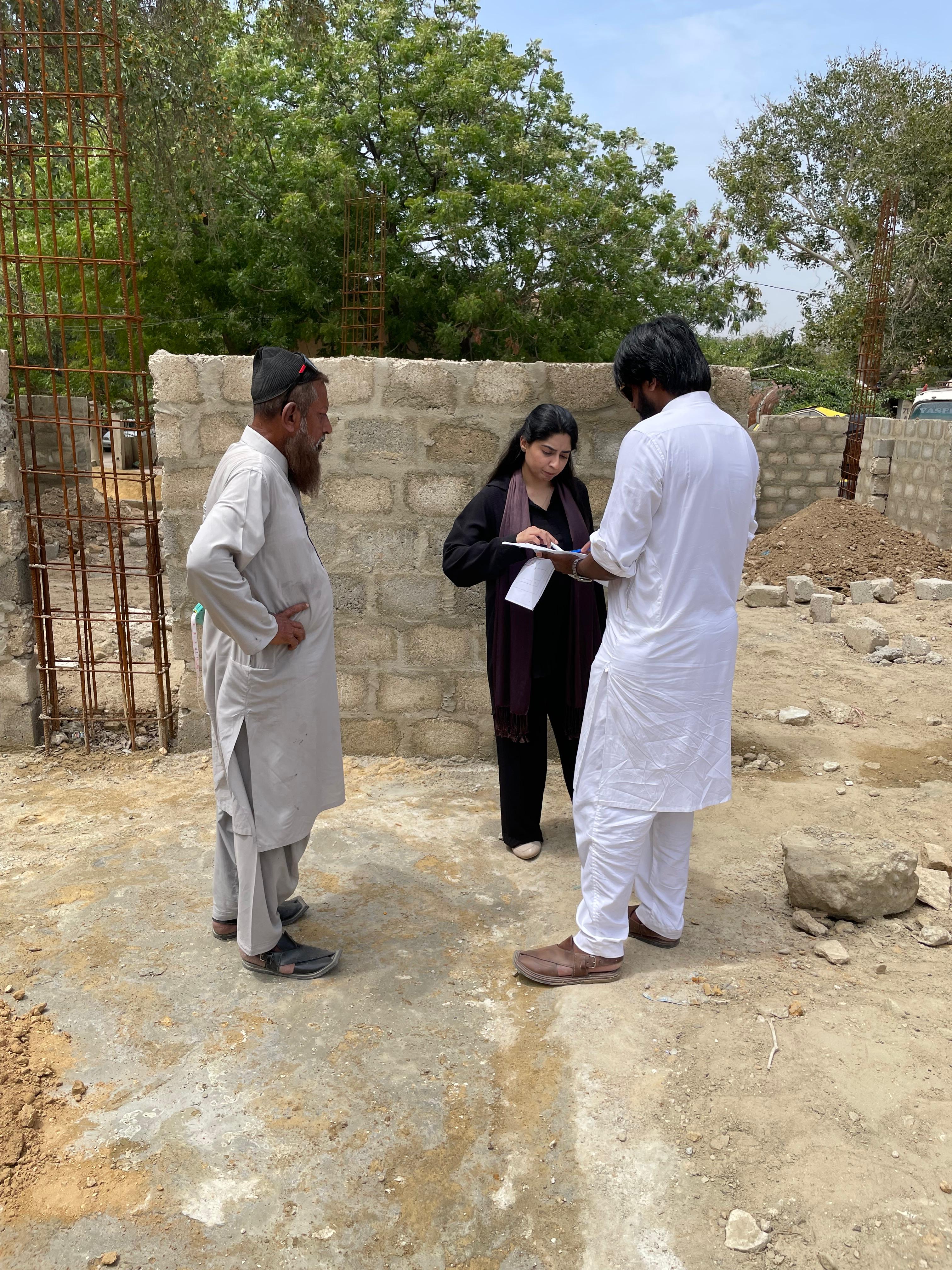 Reinforcement inspection before casting at the Barrack site